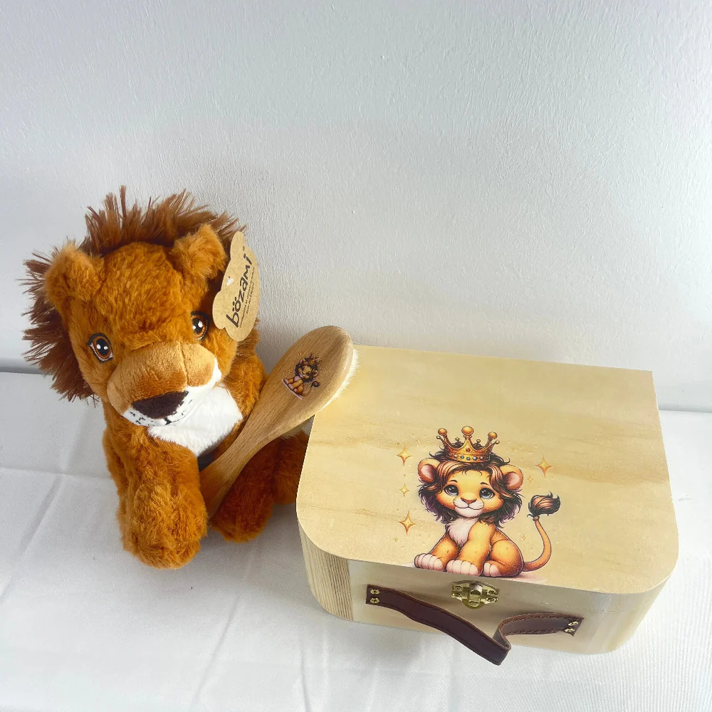 đŠ Coffret de naissance lionceau personnalisĂ© â cadeau bĂ©bĂ© roi de la savane â Image 3