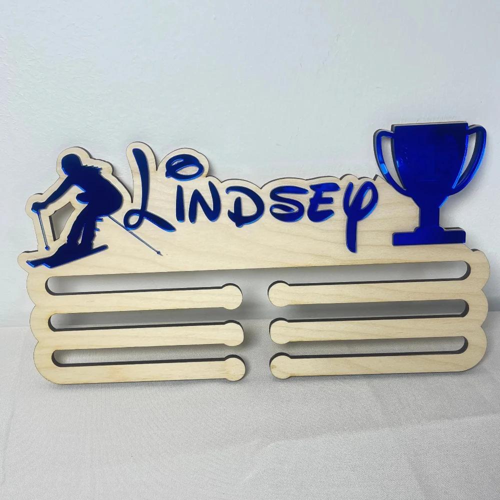 đ
Porte-mĂ©dailles personnalisĂ© â Toutes disciplines sportives â Bois & Plexiglas â Image 8