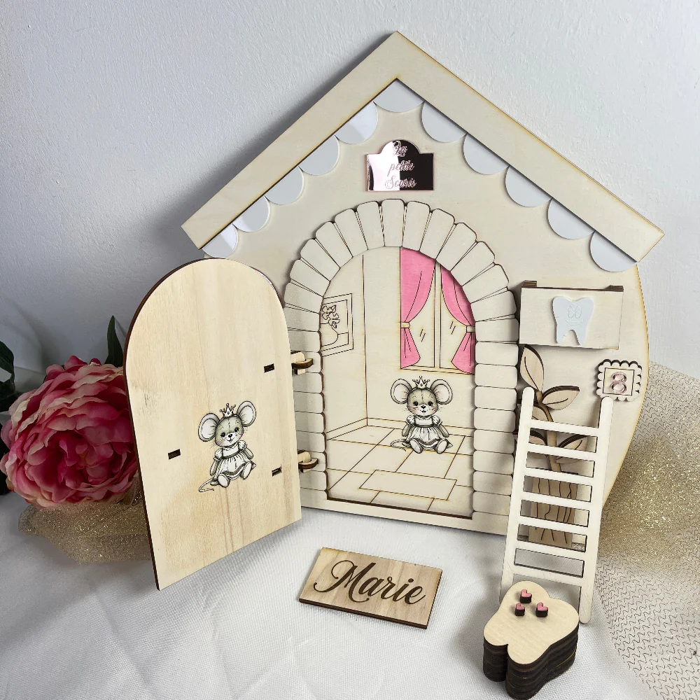 🏡 Maison de la Petite Souris personnalisée – Accessoire enfant féerique fait main – Image 8