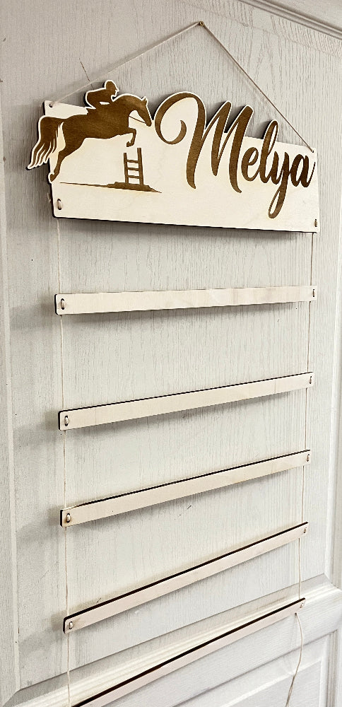 🐎 – Porte-flot en bois personnalisé pour équitation – Cadeau cavalier unique – Image 2