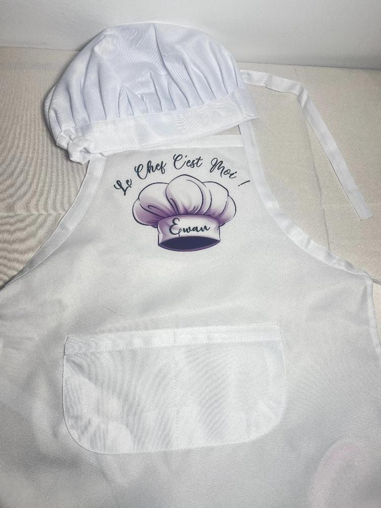🧑🍳 Tablier et Toque de Petit Chef Personnalisés – Pour les Apprentis Cuisiniers en Herbe – Image 4